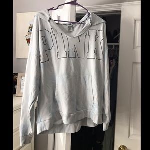 Victoria’s Secret Pink blue/white tiedye hoodie